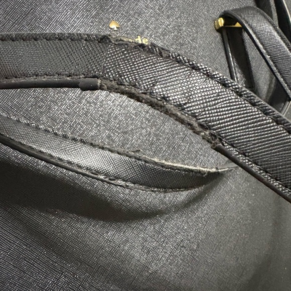 Kate Spade Black Structured Leather Tote - Picture 6 of 12